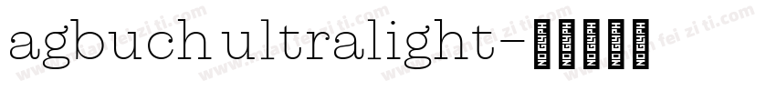 agbuch ultralight字体转换